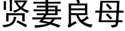 贤妻良母 (黑体矢量字库)