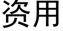 資用 (黑體矢量字庫)