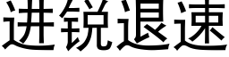 進銳退速 (黑體矢量字庫)