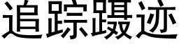 追蹤蹑迹 (黑體矢量字庫)