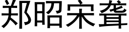 鄭昭宋聾 (黑體矢量字庫)