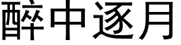 醉中逐月 (黑體矢量字庫)