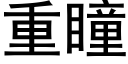 重瞳 (黑體矢量字庫)