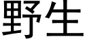 野生 (黑体矢量字库)