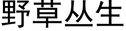 野草丛生 (黑体矢量字库)