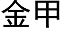 金甲 (黑體矢量字庫)