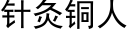 针灸铜人 (黑体矢量字库)