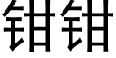 钳钳 (黑体矢量字库)