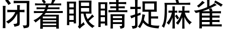 閉着眼睛捉麻雀 (黑體矢量字庫)