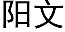 阳文 (黑体矢量字库)