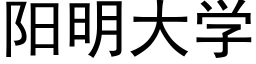 阳明大学 (黑体矢量字库)