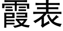 霞表 (黑體矢量字庫)