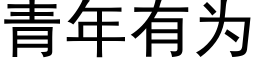 青年有为 (黑体矢量字库)