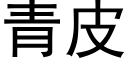 青皮 (黑體矢量字庫)