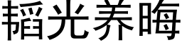 韬光養晦 (黑體矢量字庫)