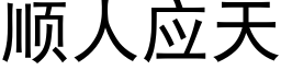 顺人应天 (黑体矢量字库)