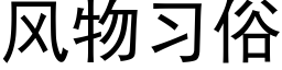 风物习俗 (黑体矢量字库)