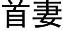 首妻 (黑体矢量字库)