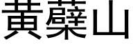 黄蘗山 (黑体矢量字库)