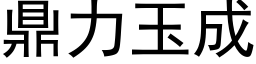 鼎力玉成 (黑體矢量字庫)