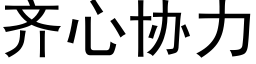 齊心協力 (黑體矢量字庫)