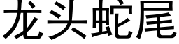 龙头蛇尾 (黑体矢量字库)