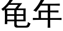 龜年 (黑體矢量字庫)