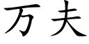 万夫 (楷体矢量字库)