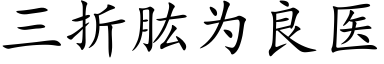 三折肱为良医 (楷体矢量字库)