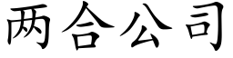 两合公司 (楷体矢量字库)