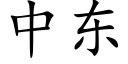 中东 (楷体矢量字库)