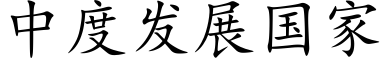 中度發展國家 (楷體矢量字庫)