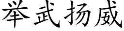 举武扬威 (楷体矢量字库)