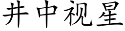 井中視星 (楷體矢量字庫)