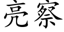 亮察 (楷體矢量字庫)