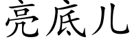 亮底儿 (楷体矢量字库)