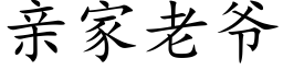 亲家老爷 (楷体矢量字库)