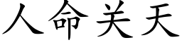 人命关天 (楷体矢量字库)