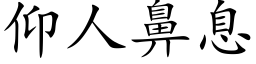 仰人鼻息 (楷体矢量字库)