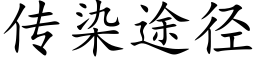 傳染途徑 (楷體矢量字庫)