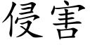 侵害 (楷体矢量字库)