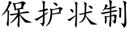 保护状制 (楷体矢量字库)