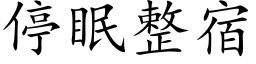 停眠整宿 (楷體矢量字庫)