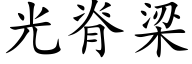 光脊梁 (楷体矢量字库)