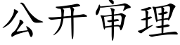 公開審理 (楷體矢量字庫)