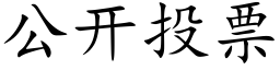 公開投票 (楷體矢量字庫)