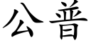 公普 (楷体矢量字库)