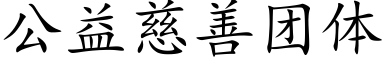 公益慈善团体 (楷体矢量字库)