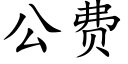 公費 (楷體矢量字庫)