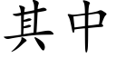 其中 (楷体矢量字库)